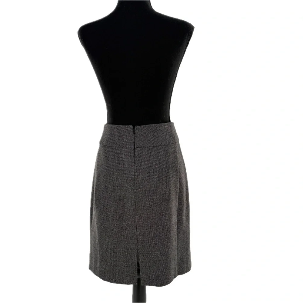 Express Textured Black/White Hip Pleat Detail Pencil Skirt 22